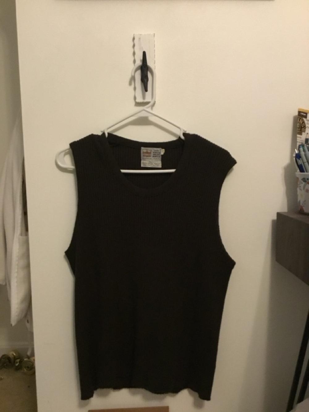 Women’s Vintage 1960’s Brown Knit Sleeveless Top